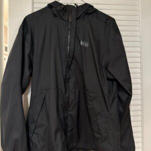 REI Co-op Women's Hooded Rain Jacket – Black – Size M